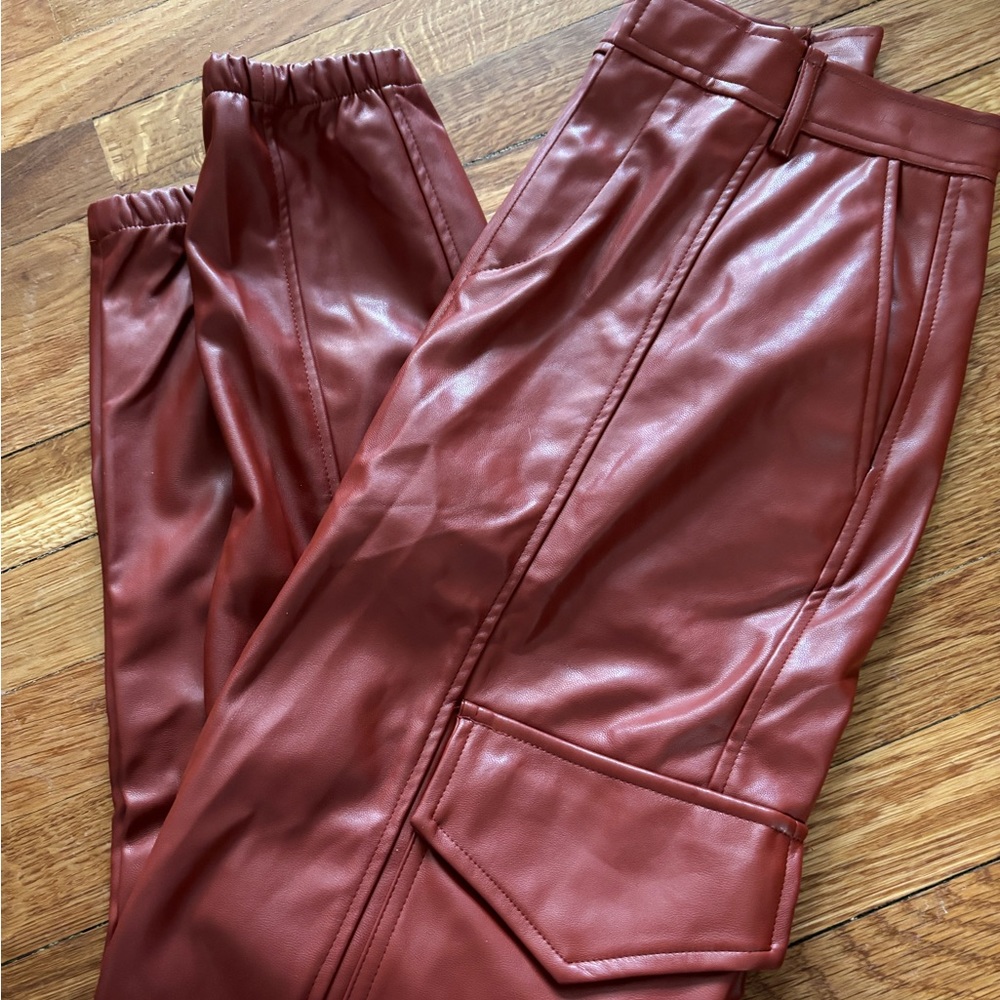 Pleather joggers